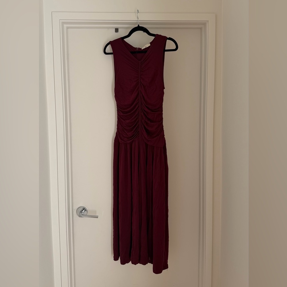 Ulla Johnson Flora Burgundy Sleeveless Dress - Picture 7 of 8